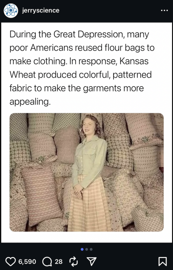 Screenshot of an Instagram post 