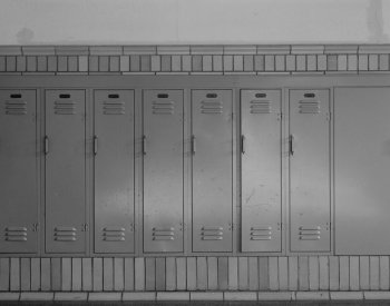 Image: Photo of elementary school lockers taken by Jayne Henderson Fiegel and Nathan Prichard in Louisville, KY, 1992. From the Library of Congress.